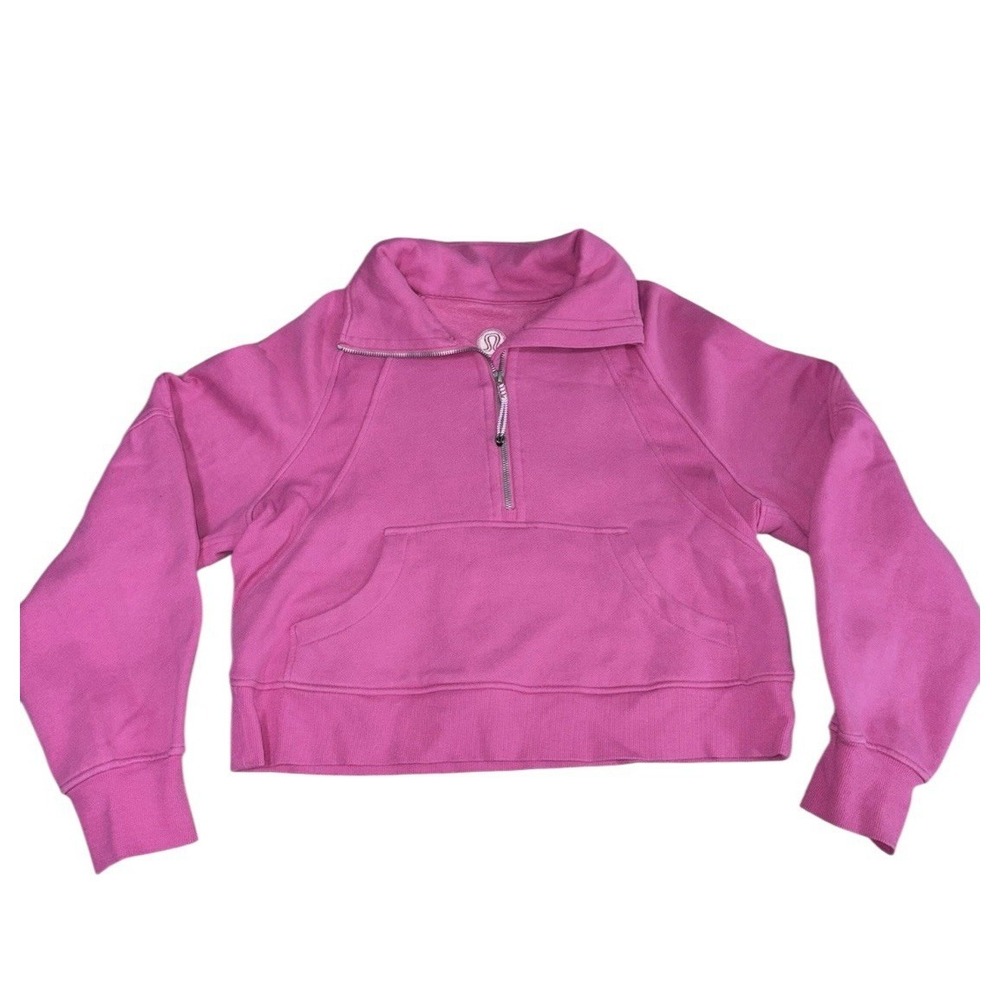 Lululemon Scuba Funnel Neck half Zip Hoodie Sonic Pink XS/S